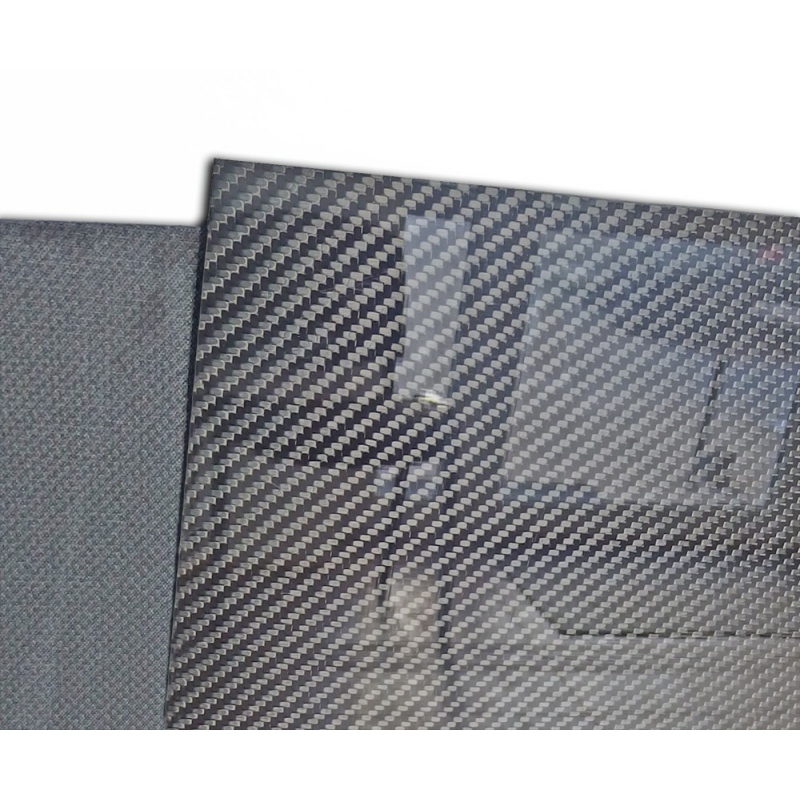 18"x36"x3/32" 1x1 Plain Weave Carbon Fiber Plate Sheet Panel Glossy One Side 